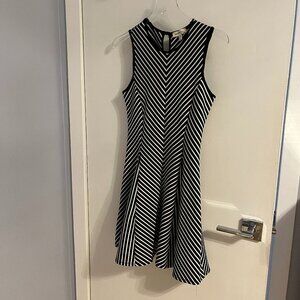 Casual and fun black and white zebra dress